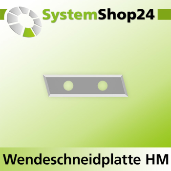 Systemshop24 Wendeschneidplatte mit 4 Schneidkanten 31,5x9x1,5mm