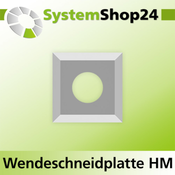 Systemshop24 Quadratische Wendeschneidplatte 14,6x14,6x2,5mm 30°