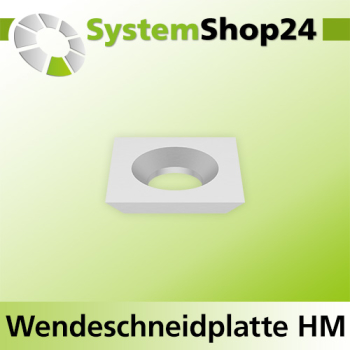 Systemshop24 Quadratische Wendeschneidplatte 14,6x14,6x2,5mm 30°