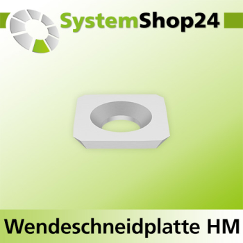 Systemshop24 Quadratische Wendeschneidplatte 14,3x14,3x2,5mm 35°
