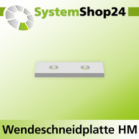 Systemshop24 Wendeschneidplatte poliert 40x12x1,5mm 45°