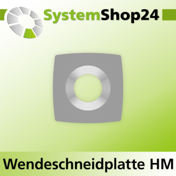 Systemshop24 Quadratische Wendeschneidplatte für Hobelköpfe 15x15x2,5mm 30° R115mm
