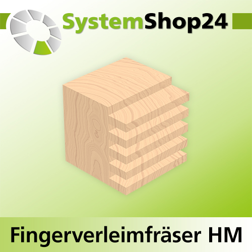 Systemshop24 Fingerverleimfräser gerade mit Kugellager am Schaft HM Z3 D47,6mm (1 7/8") AL36mm T4,8/6,4/7,9/9,8/14,3mm GL109mm S12mm RL