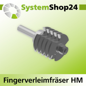 Systemshop24 Fingerverleimfräser gerade mit Kugellager am Schaft HM Z3 D47,6mm (1 7/8") AL36mm T4,8/6,4/7,9/9,8/14,3mm GL109mm S12mm RL