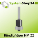 Systemshop24 Bündigfräser mit Kugellager HM Z2...