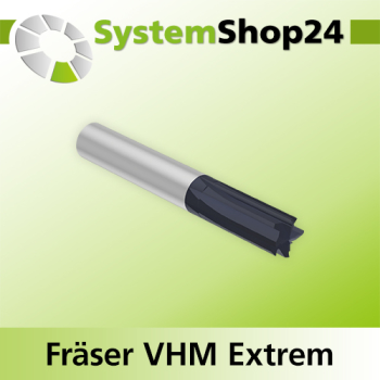 Systemshop24 VHM Extreme Nutfräser D6mm AL15mm GL50mm S6mm RL