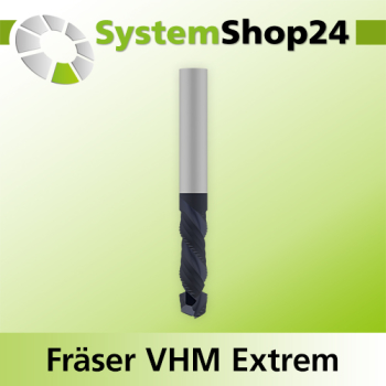 Systemshop24 VHM Extreme Spiralnutfräser Z5 D4mm AL16mm GL65mm S4mm RL