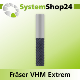 Systemshop24 VHM Spiralnutfräser D12mm AL40mm GL90mm...