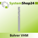 Systemshop24 VHM Spiralbohrer mit Zentrierspitze Z3 D3mm...