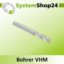 Systemshop24 VHM Spiralbohrer mit Zentrierspitze Z3 D4mm...
