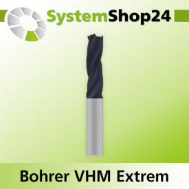 Systemshop24 VHM Extreme Dübellochbohrer Z3 D4mm...
