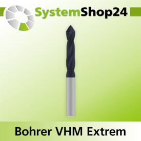 Systemshop24 VHM Extreme Durchgangslochbohrer Z2 D3mm...
