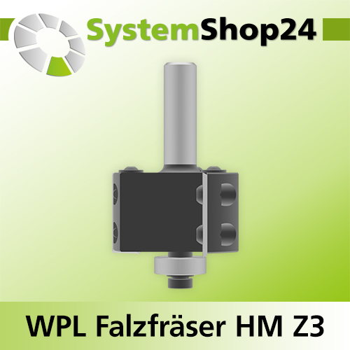 Systemshop24 Wendeplatten-Falzfräser mit Kugellager Z3 D50,8mm (2") AL29,5mm FAT15,9mm (5/8") GL81mm S12mm RL