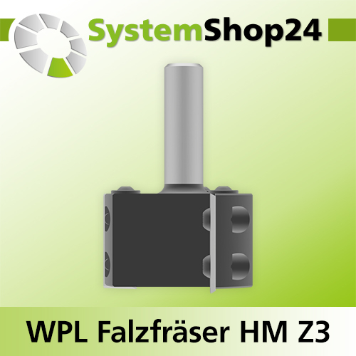 Systemshop24 Wendeplatten-Falzfräser mit Kugellager Z3 D50,8mm (2") AL29,5mm FAT15,9mm (5/8") GL81mm S12mm RL