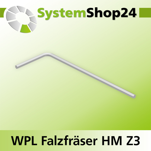 Systemshop24 Wendeplatten-Falzfräser mit Kugellager Z3 D50,8mm (2") AL29,5mm FAT15,9mm (5/8") GL81mm S12mm RL