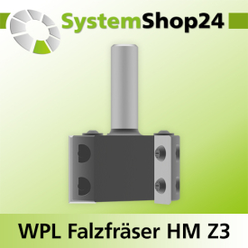 Systemshop24 Wendeplatten-Falzfräser mit Kugellager Z3 D50,8mm (2") AL29,5mm FAT15,9mm (5/8") GL81mm S12mm RL