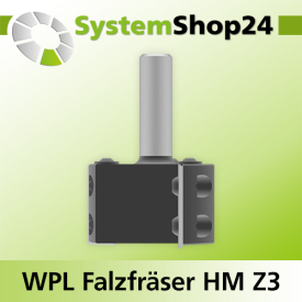 Systemshop24 Wendeplatten-Falzfräser mit Kugellager Z3 D50,8mm (2") AL29,5mm FAT15,9mm (5/8") GL81mm S12mm RL