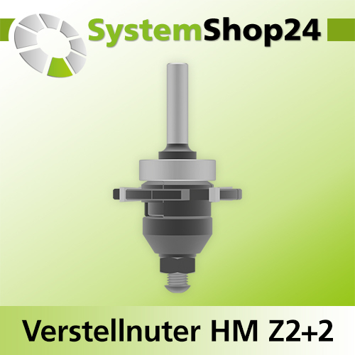 Systemshop24 Verstellnuter mit Kugellager am Schaft HM Z2+2 D50mm AL5,5-10mm FAT10,7mm GL83mm S8mm RL