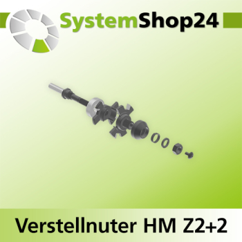 Systemshop24 Verstellnuter mit Kugellager am Schaft HM Z2+2 D50mm AL5,5-10mm FAT10,7mm GL83mm S8mm RL