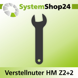 Systemshop24 Verstellnuter mit Kugellager am Schaft HM Z2+2 D50mm AL5,5-10mm FAT10,7mm GL83mm S8mm RL