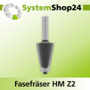 Systemshop24 Fasefräser mit Kugellager HM Z2 D20mm...