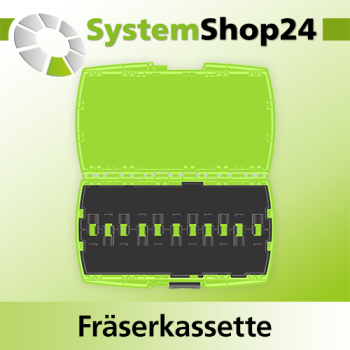 Systemshop24 Fräserkassette für 11 Fräser mit Schaft 8mm