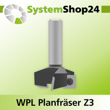 Systemshop24 Wendeplatten-Planfräser mit Achswinkel Z3 D38,1mm (1 1/2") AL12mm GL60mm S12mm RL