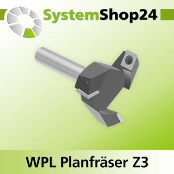 Systemshop24 Wendeplatten-Planfräser mit Achswinkel Z3 D60mm AL12mm GL80mm S12mm RL