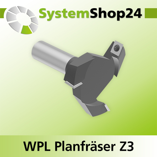 Systemshop24 Wendeplatten-Planfräser mit Achswinkel Z3 D80mm AL12mm GL90mm S20mm RL