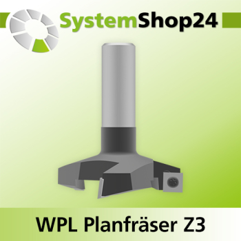 Systemshop24 Wendeplatten-Planfräser mit Achswinkel Z3 D80mm AL12mm GL90mm S20mm RL