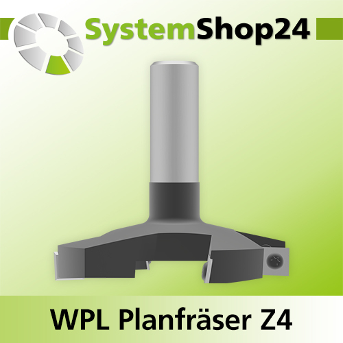 Systemshop24 Wendeplatten-Planfräser mit Achswinkel Z4 D100mm AL12mm GL90mm S20mm RL