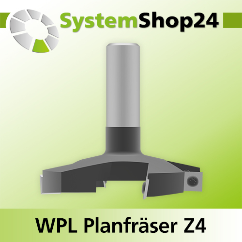 Systemshop24 Wendeplatten-Planfräser mit Achswinkel Z4 D100mm AL12mm GL90mm S20mm RL