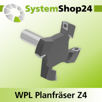 Systemshop24 Wendeplatten-Planfräser mit Achswinkel Z4 D100mm AL12mm GL90mm S20mm RL