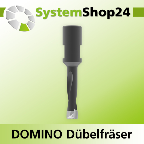 Systemshop24 Nutfräser für Festool DOMINO Dübelfräse HM Z2 D6mm AL25mm GL49mm SM6x0,75mm RL