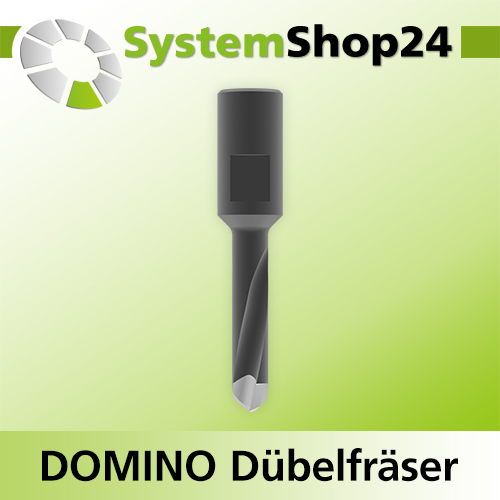 Systemshop24 Nutfräser für Festool DOMINO Dübelfräse HM Z2 D6mm AL25mm GL49mm SM6x0,75mm RL