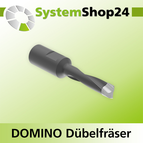 Systemshop24 Nutfräser für Festool DOMINO Dübelfräse HM Z2 D6mm AL25mm GL49mm SM6x0,75mm RL