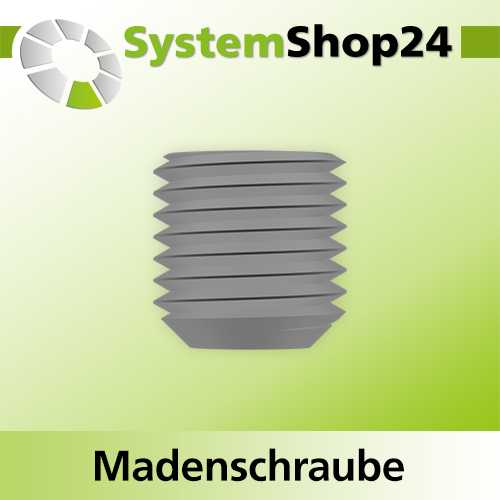 Systemshop24 Madenschraube mit Innensechskant M4x4mm SW2,5mm