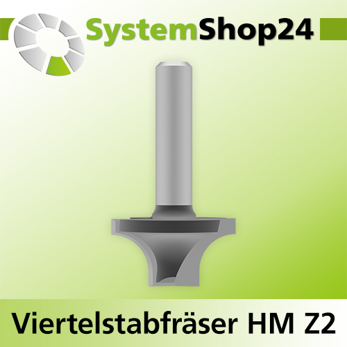Systemshop24 Viertelstabfräser mit Achswinkel HM Z2 D27mm D1 11mm AL15mm AL1 11,5mm R8mm GL49mm S8mm RL