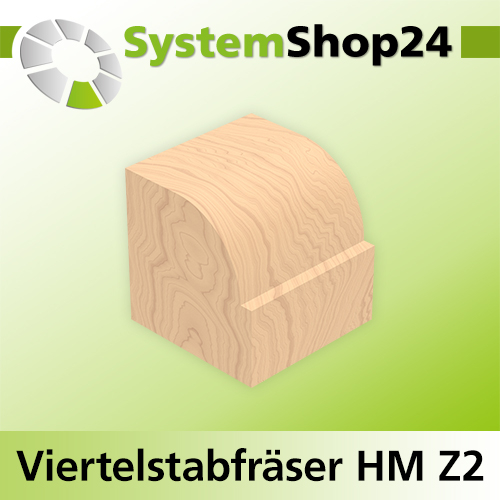 Systemshop24 Viertelstabfräser mit Achswinkel HM Z2 D27mm D1 11mm AL15mm AL1 11,5mm R8mm GL49mm S8mm RL