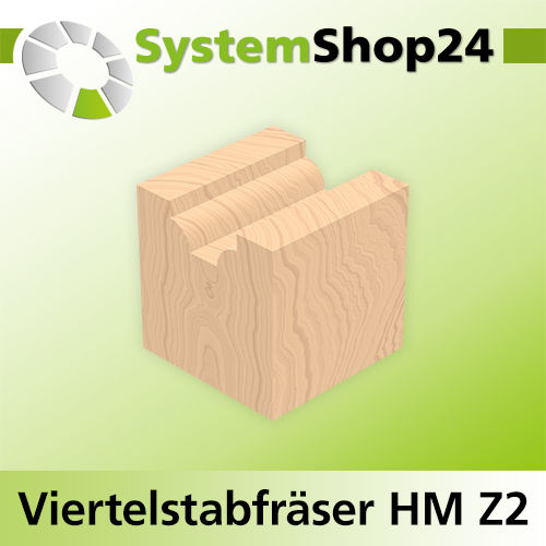 Systemshop24 Viertelstabfräser mit Achswinkel HM Z2 D27mm D1 11mm AL15mm AL1 11,5mm R8mm GL49mm S8mm RL