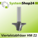 Systemshop24 Viertelstabfräser mit Achswinkel HM Z2...