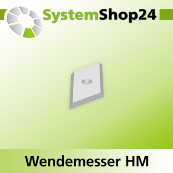 Systemshop24 Wendemesser HM L35,6mm B19,2mm D1,5mm 30°