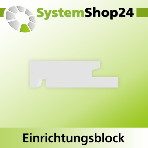 Systemshop24 Einrichtungsblock für Verleimfräser für Schubladen HM Z2 D31,8mm (1 1/4") AL12,7mm (1/2") 15° GL48mm S8mm RL