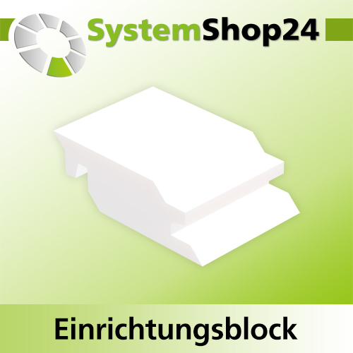 Systemshop24 Einrichtungsblock für Gehrungsverleimfräser für 90° Winkel mit Achswinkel HM Z2 D50,8mm (2") AL22,2mm (7/8") 45° GL68,3mm S12mm RL