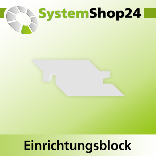Systemshop24 Einrichtungsblock für Gehrungsverleimfräser für 90° Winkel mit Achswinkel HM Z2 D69,9mm (2 3/4") AL31,8mm (1 1/4") 45° GL77mm S12mm RL