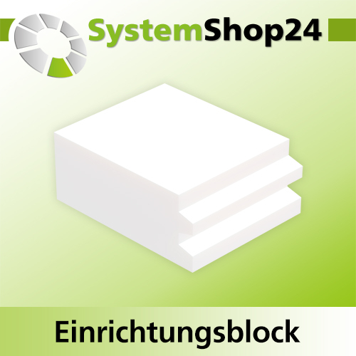 Systemshop24 Einrichtungsblock für Verleimfräser HM Z2 D38,1mm (1 1/2") AL31,8mm (1 1/4") 30° GL66mm S8mm RL