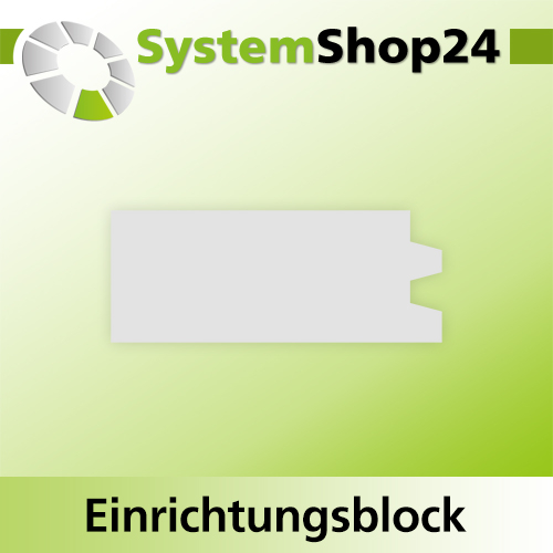 Systemshop24 Einrichtungsblock für Verleimfräser HM Z2 D38,1mm (1 1/2") AL31,8mm (1 1/4") 30° GL66mm S8mm RL