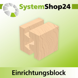 Systemshop24 Einrichtungsblock für Verleimfräser HM Z2 D38,1mm (1 1/2") AL31,8mm (1 1/4") 30° GL66mm S8mm RL