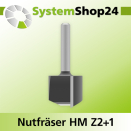 Systemshop24 Nutfräser HM Z2+1 D24mm AL20mm GL54mm...