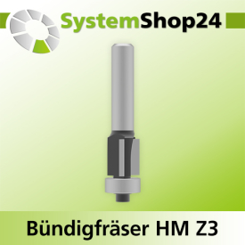 Systemshop24 Bündigfräser mit Kugellager HM Z3...